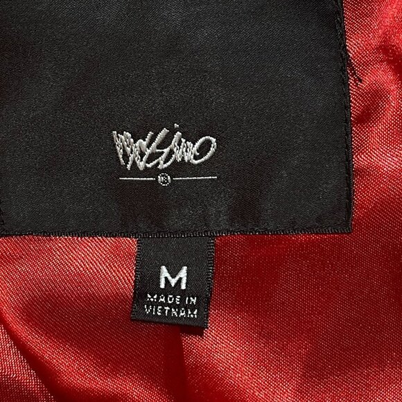 Mossimo Tweed Jacket Cropped Black Dot 3/4 Sleeve Hood Eye Closure Size M Medium - Picture 4 of 8